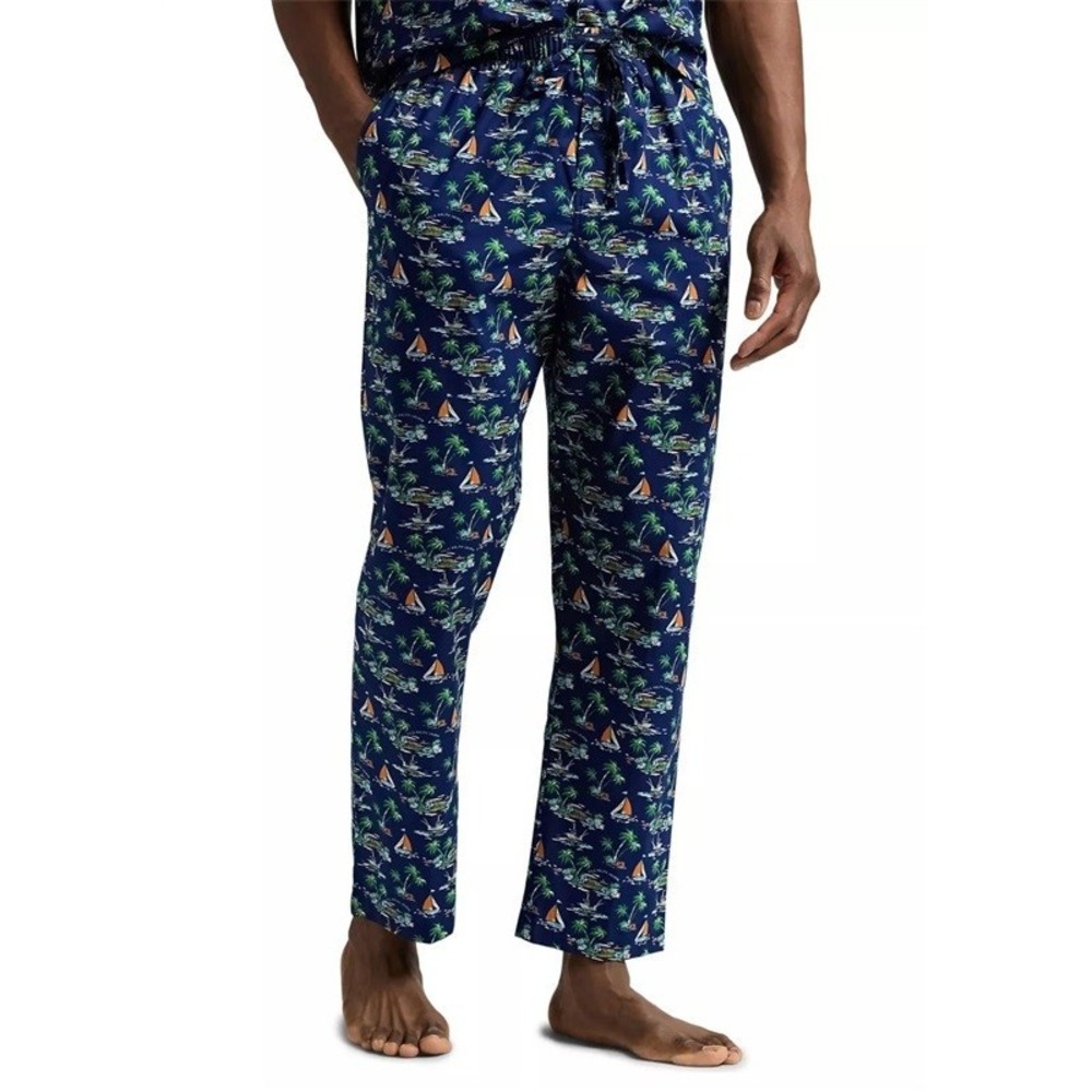 NWT Ralph Lauren XL Classic Woven Sleep Pants Pajama Tropical Island 131140 - Picture 1 of 5